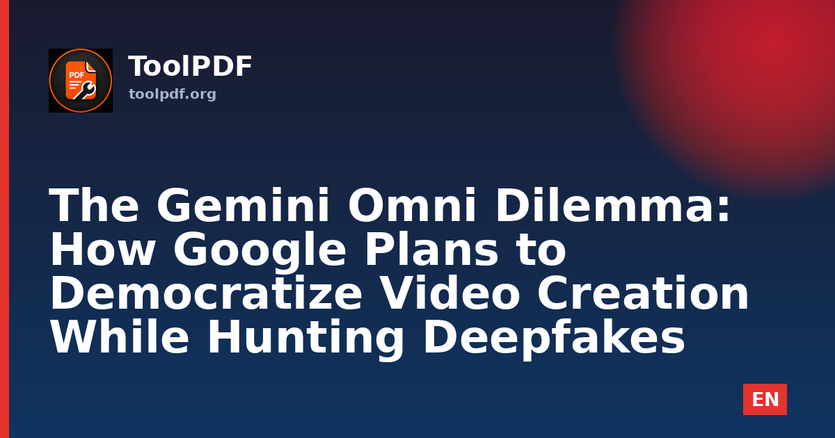 The Gemini Omni Dilemma: How Google Plans to Democratize Video Creation While Hunting Deepfakes
